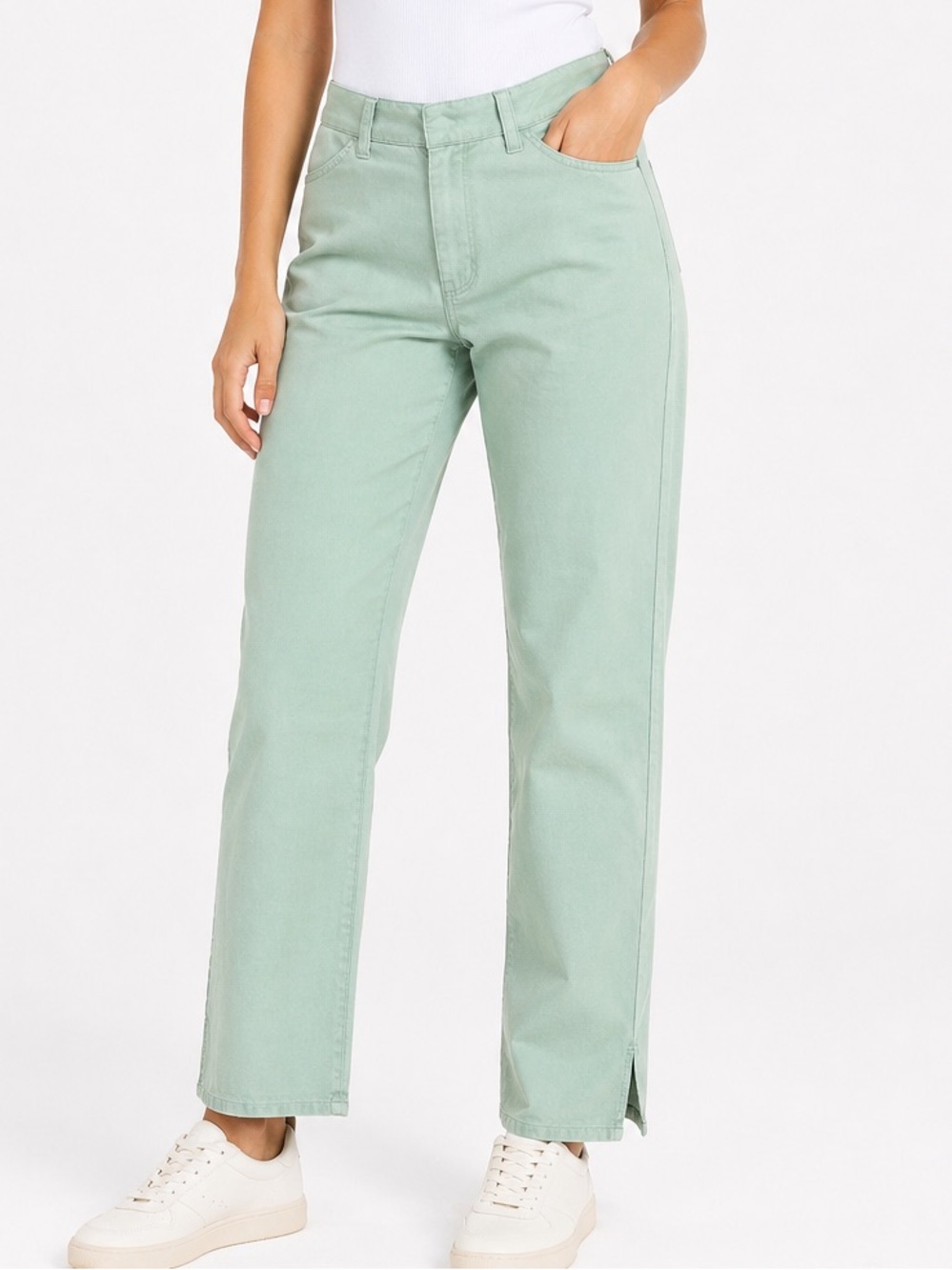 J.Crew Favorite Fit Pants Mint Green Straight Leg Cotton Size 0 NWT 💛